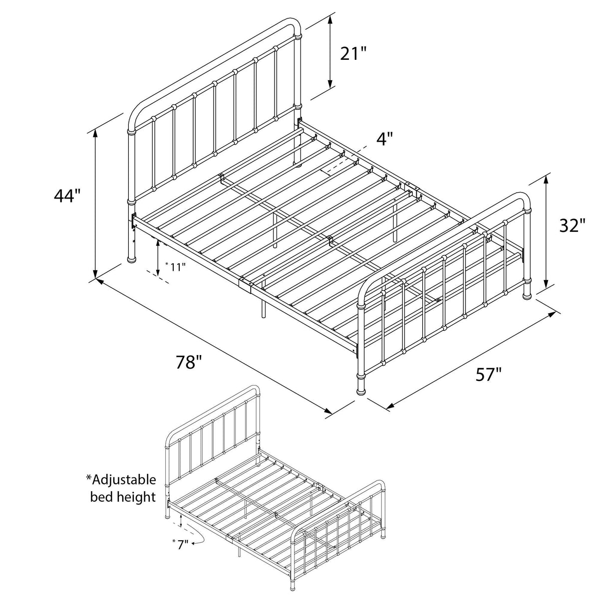 Dhp brooklyn on sale iron bed