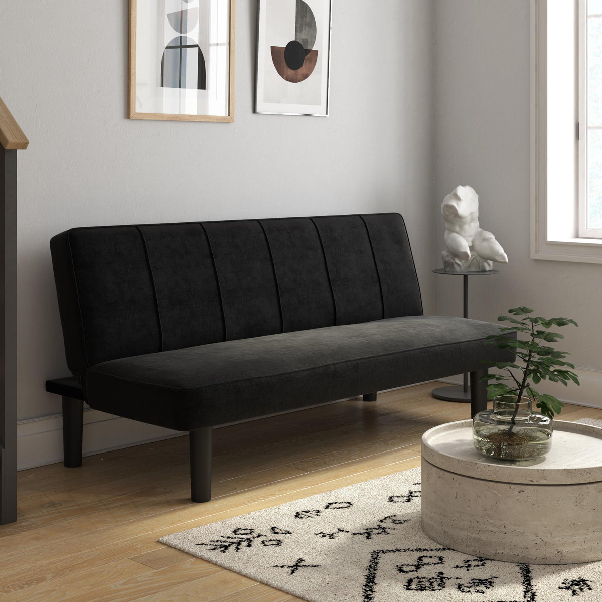 Brigid Teddy Fabric Futon Sofa Bed – DHP Furniture
