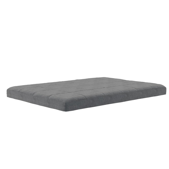 6" Full Size Futon Mattress with Quilted Cover - Gray - Full