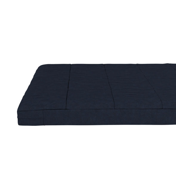 6" Full Size Futon Mattress with Quilted Cover - Blue - Full