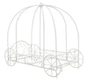 Carriage Metal Canopy Bed Frame - White - Twin