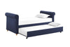 DHP Sophia Upholstered Daybed and Trundle, Navy Linen - Navy - Twin