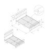 Wallace Metal Bed Frame - Bronze - Full