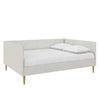 Alicent Mid-Century Upholstered Daybed Frame - Light Gray - Full