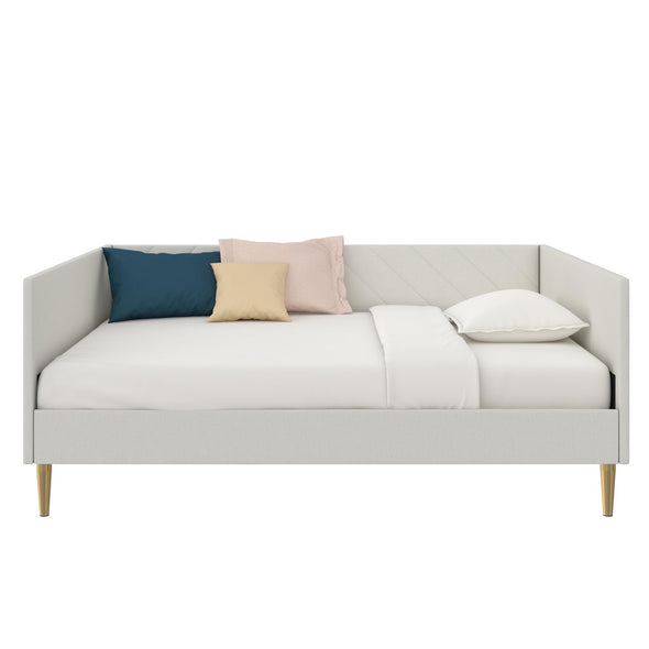 Alicent Mid-Century Upholstered Daybed Frame - Light Gray - Full