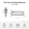 Alicent Mid-Century Upholstered Daybed Frame - Light Gray - Full