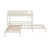 Casey Kids' L-Shaped Corner Triple Bunk Bed - White - Twin