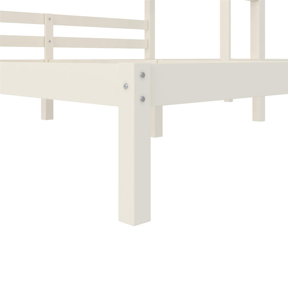 Casey Kids' L-Shaped Corner Triple Bunk Bed - White - Twin