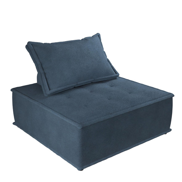 Paloma Upholstered Single Sofa Chair - Navy - 1-Seater