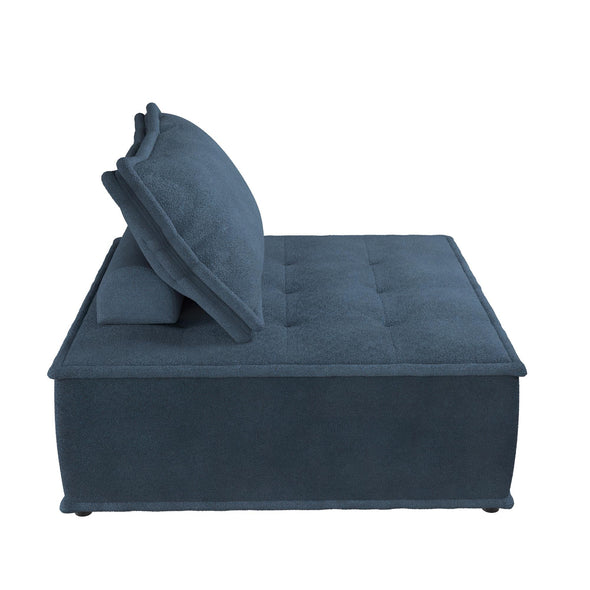 Paloma Upholstered Single Sofa Chair - Navy - 1-Seater