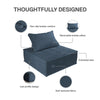 Paloma Upholstered Single Sofa Chair - Navy - 1-Seater