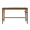 Dallon Sofa Table with 3 Stools and USB Charger - Blonde Oak