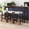 Dallon Sofa Table with 3 Stools and USB Charger - Espresso