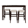 Dallon Sofa Table with 3 Stools and USB Charger - Espresso