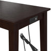 Dallon Sofa Table with 3 Stools and USB Charger - Espresso