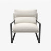 Gatsby Upholstered Sling Accent Chair - Ivory - 1-Seater