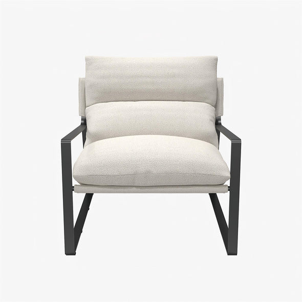 Gatsby Upholstered Sling Accent Chair - Ivory - 1-Seater