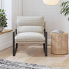 Gatsby Upholstered Sling Accent Chair - Ivory - 1-Seater