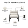 Gatsby Upholstered Sling Accent Chair - Ivory - 1-Seater