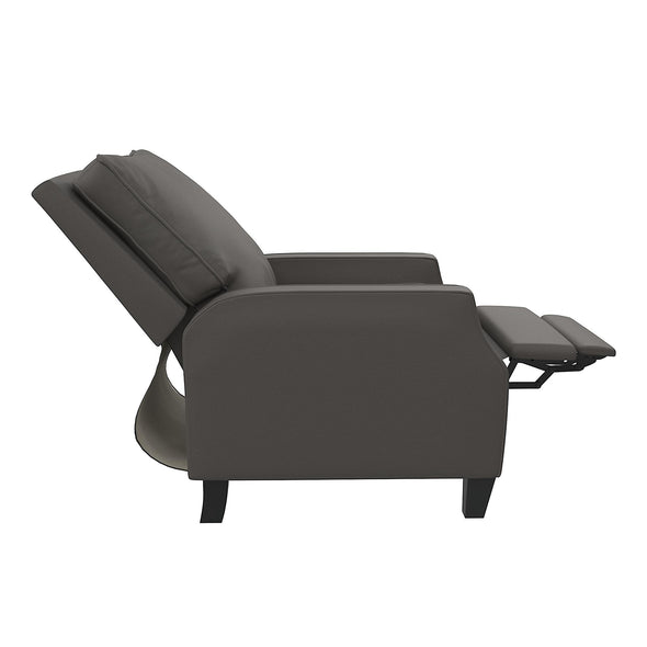 Randen Pushback Recliner, Living Room Chair - Charcoal - 1-Seater