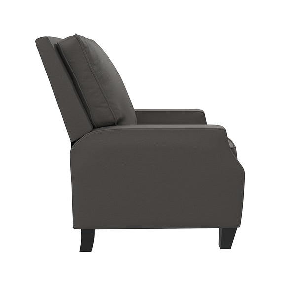 Randen Pushback Recliner, Living Room Chair - Charcoal - 1-Seater