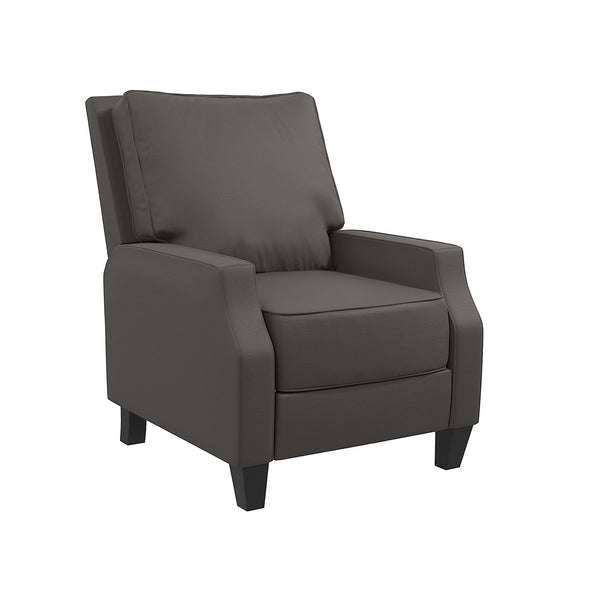 Randen Pushback Recliner, Living Room Chair - Charcoal - 1-Seater