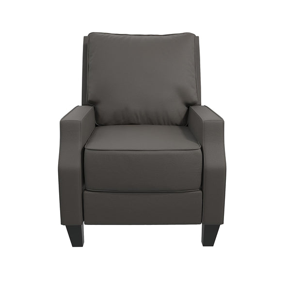 Randen Pushback Recliner, Living Room Chair - Charcoal - 1-Seater