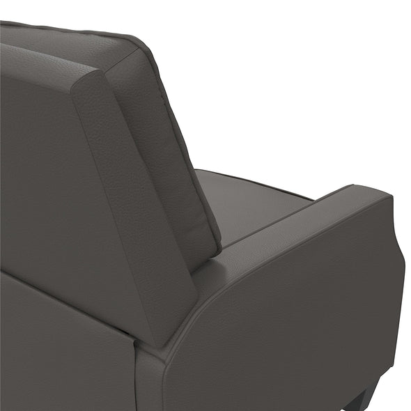 Randen Pushback Recliner, Living Room Chair - Charcoal - 1-Seater