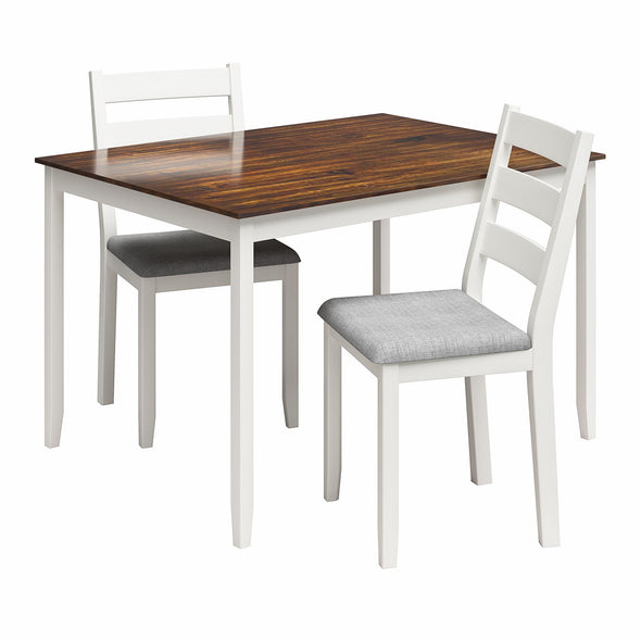 Reila 5-Piece Wood Dining Room Table Set for 4 - White