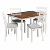 Reila 5-Piece Wood Dining Room Table Set for 4 - White