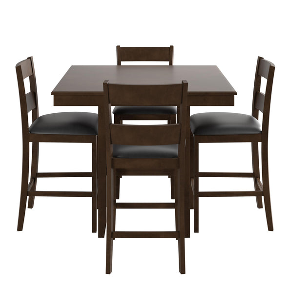 Jerrie 5-Piece Counter Height Dining Set - Espresso