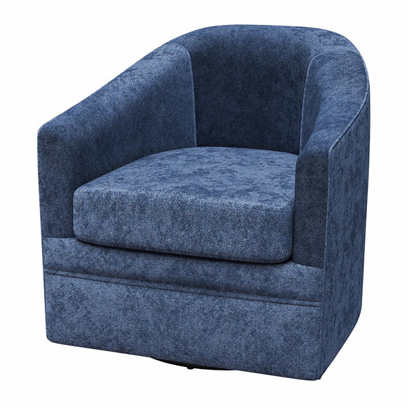 Remily Swivel Accent Chair - Navy - 1-Seater