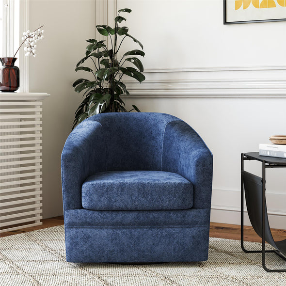 Remily Swivel Accent Chair - Navy - 1-Seater