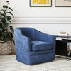 Remily Swivel Accent Chair - Navy - 1-Seater