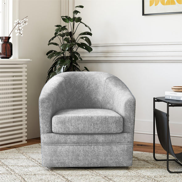 Remily Swivel Accent Chair - Gray - 1-Seater