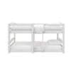 Birley Low Wood Bunk Bed for Kids - White - Twin-Over-Twin