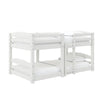 Birley Low Wood Bunk Bed for Kids - White - Twin-Over-Twin