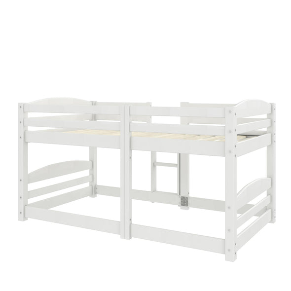 Birley Low Wood Bunk Bed for Kids - White - Twin-Over-Twin