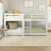 Birley Low Wood Bunk Bed for Kids - White - Twin-Over-Twin