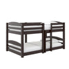 Birley Low Wood Bunk Bed for Kids - Espresso - Twin-Over-Twin