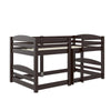 Birley Low Wood Bunk Bed for Kids - Espresso - Twin-Over-Twin