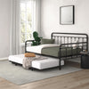 Locky Metal Daybed with Pop Up Trundle Bed - Black - Full