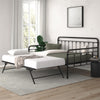 Locky Metal Daybed with Pop Up Trundle Bed - Black - Full