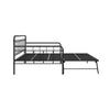 Locky Metal Daybed with Pop Up Trundle Bed - Black - Full