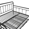 Locky Metal Daybed with Pop Up Trundle Bed - Black - Full