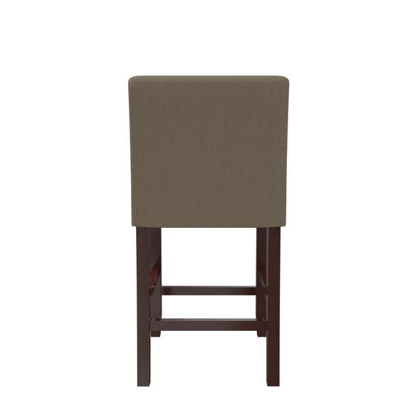 Parsons Counter Height Bar Stool - Taupe - Set of 2