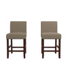 Parsons Counter Height Bar Stool - Taupe - Set of 2