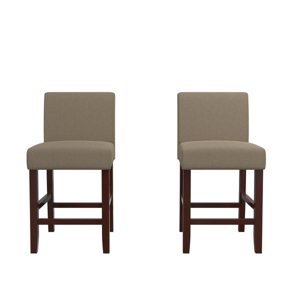 Parsons Counter Height Bar Stool - Taupe - Set of 2