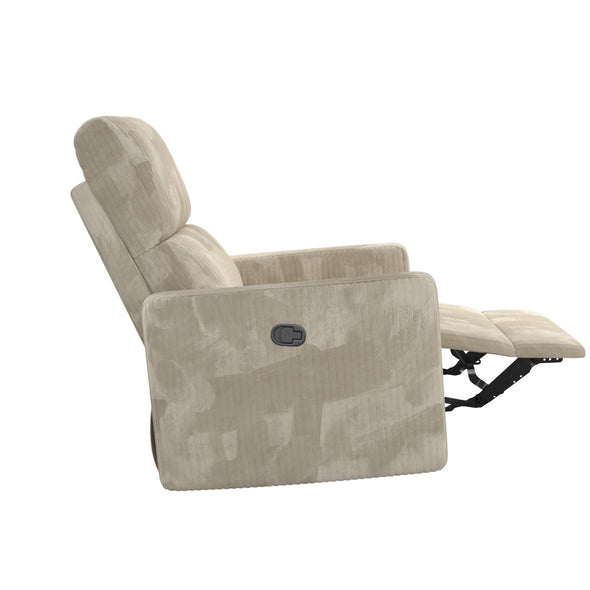 Lukas Swivel Recliner Chair - Cream - 1-Seater