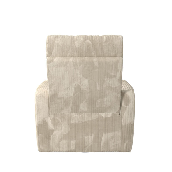 Lukas Swivel Recliner Chair - Cream - 1-Seater